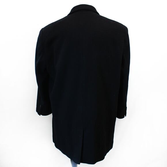 Pronto Uomo Men's Black Wool Blend Coat Jacket Minimalist Size 44 Short Medium - Picture 5 of 6